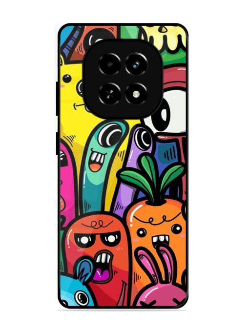 Whimsical Doodle Chaos Glossy Soft Edge Case for Realme C63 (5G)