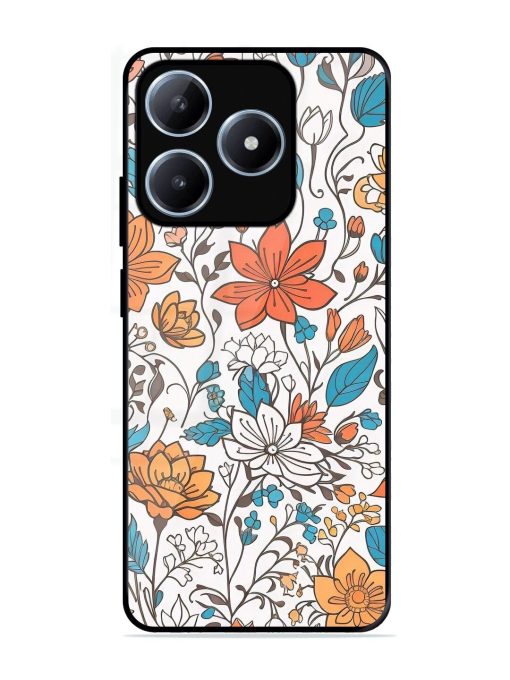 Floral Symphony Glossy Soft Edge Case for Realme Narzo N63