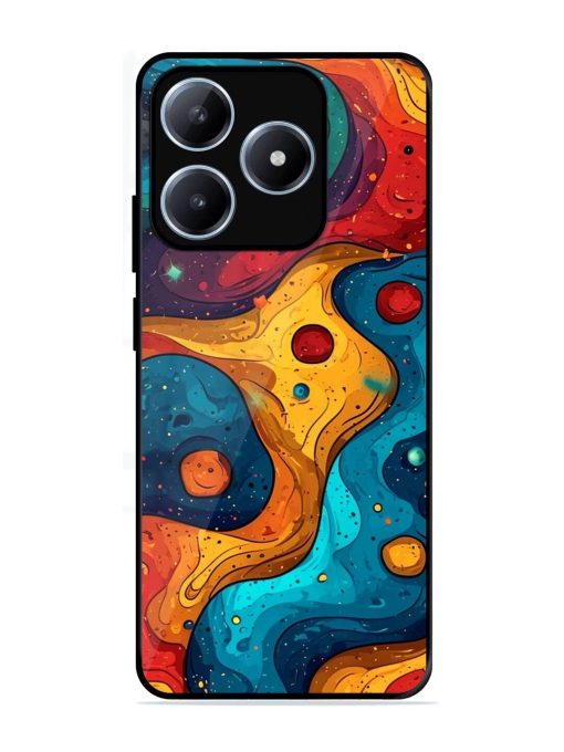 Cosmic Swirl Glossy Soft Edge Case for Realme Narzo N63