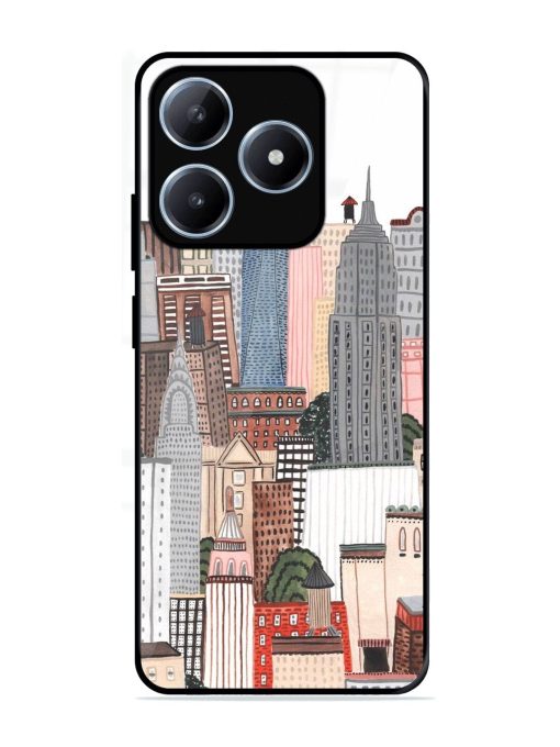 Cityscape Dreams Glossy Soft Edge Case for Realme Narzo N63