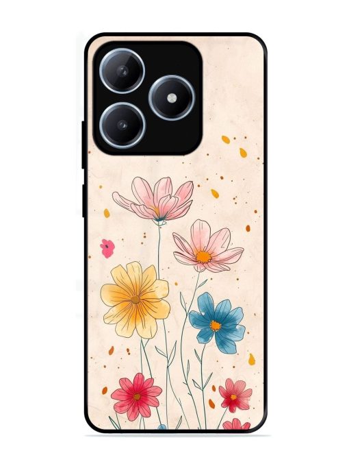 Delicate Bloom Glossy Soft Edge Case for Realme Narzo N63