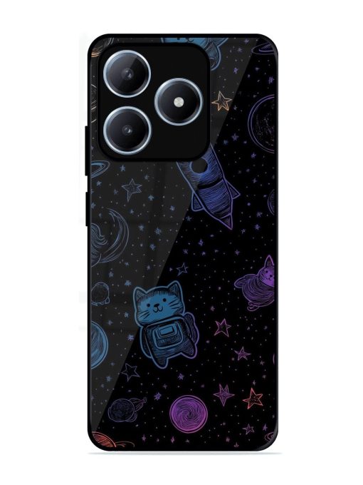 Cosmic Cat Chaos Glossy Soft Edge Case for Realme Narzo N63