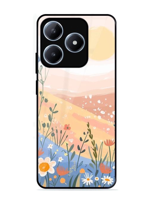 Golden Hour Blooms Glossy Soft Edge Case for Realme Narzo N63