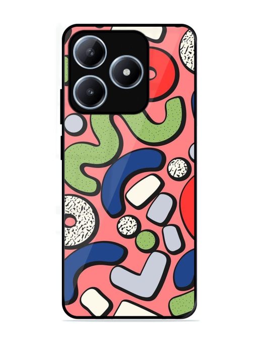 Groovy Geometric Shapes Glossy Soft Edge Case for Realme Narzo N63