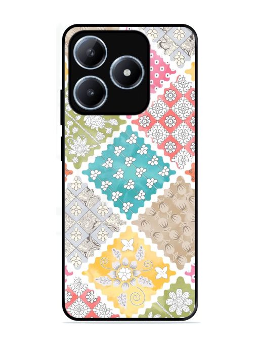 Patchwork Dreamscape Glossy Soft Edge Case for Realme Narzo N63