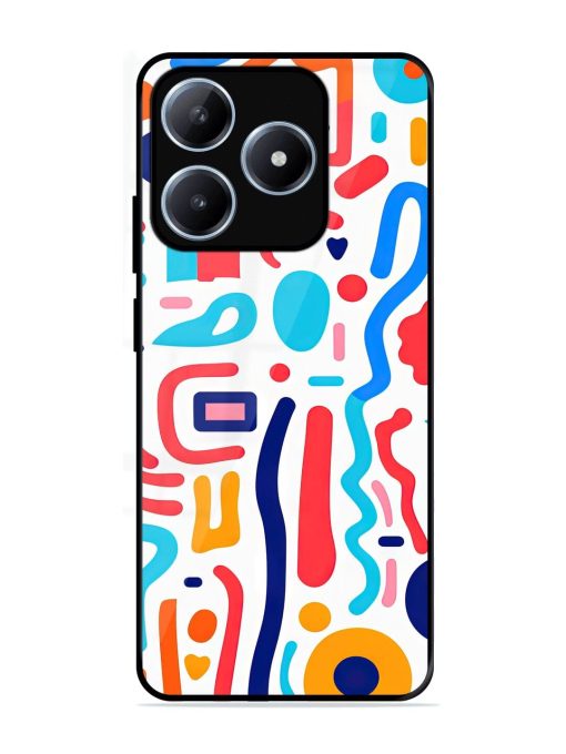 Whimsical Doodle Chaos Glossy Soft Edge Case for Realme Narzo N63