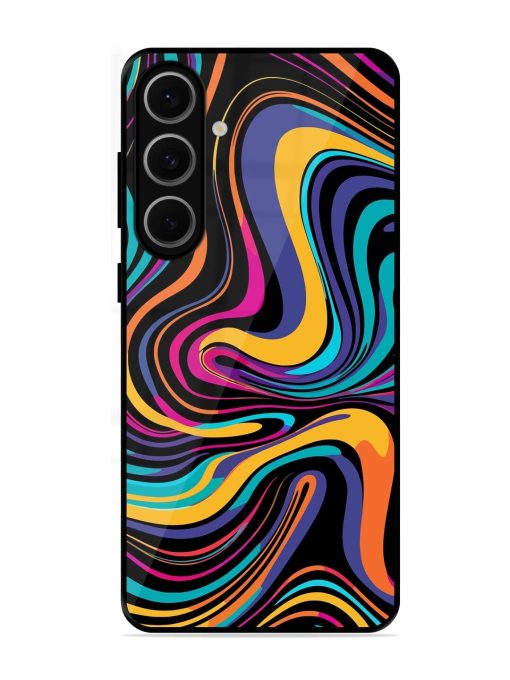 Psychedelic Swirl Glossy Soft Edge Case for Samsung Galaxy S24 Fe (5G)