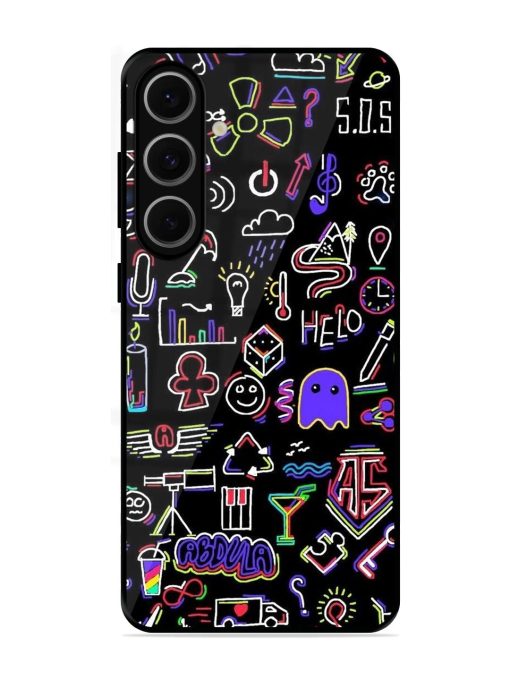 Neon Doodle Glossy Soft Edge Case for Samsung Galaxy S24 Fe (5G)