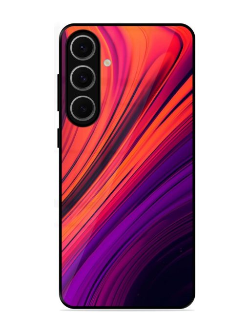 Crimson Curls Glossy Soft Edge Case for Samsung Galaxy S24 Fe (5G)