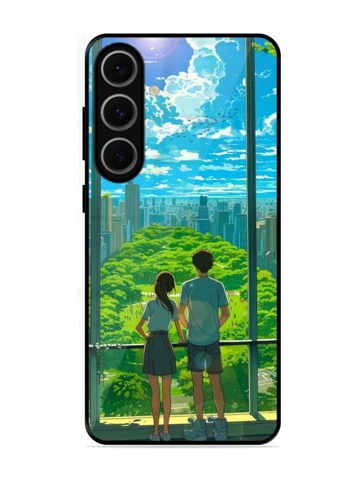 Cyberpunk Dreamscape Glossy Soft Edge Case for Samsung Galaxy S24 Fe (5G)