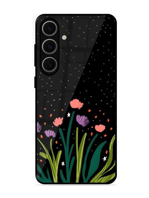 Midnight Bloom Glossy Soft Edge Case for Samsung Galaxy S24 Fe (5G)