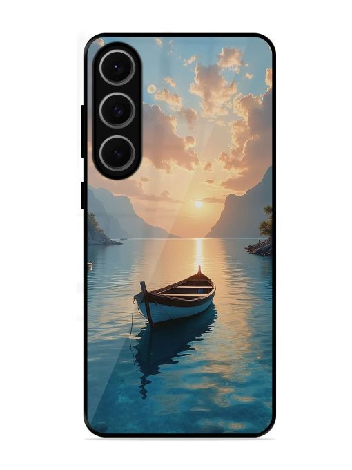 Serene Sunset Glossy Soft Edge Case for Samsung Galaxy S24 Fe (5G)