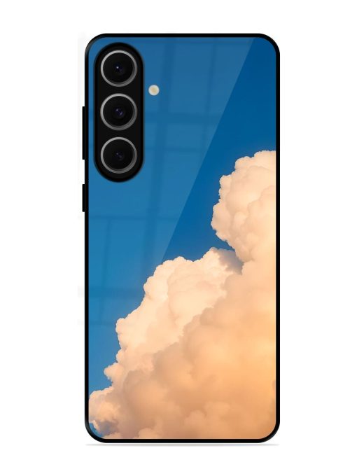 Golden Cloudscape Glossy Soft Edge Case for Samsung Galaxy S24 Fe (5G)