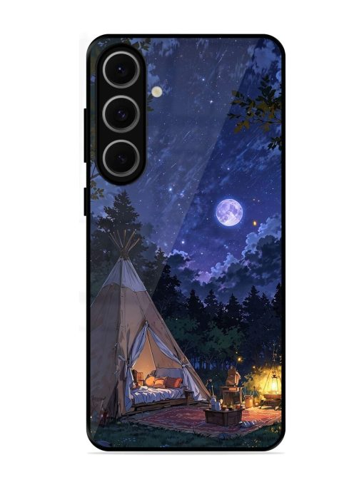 Moonlight Camping Glossy Soft Edge Case for Samsung Galaxy S24 Fe (5G)