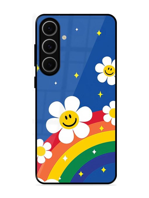 Happy Daisies And Rainbow Sky Glossy Soft Edge Case for Samsung Galaxy S24 Fe (5G)