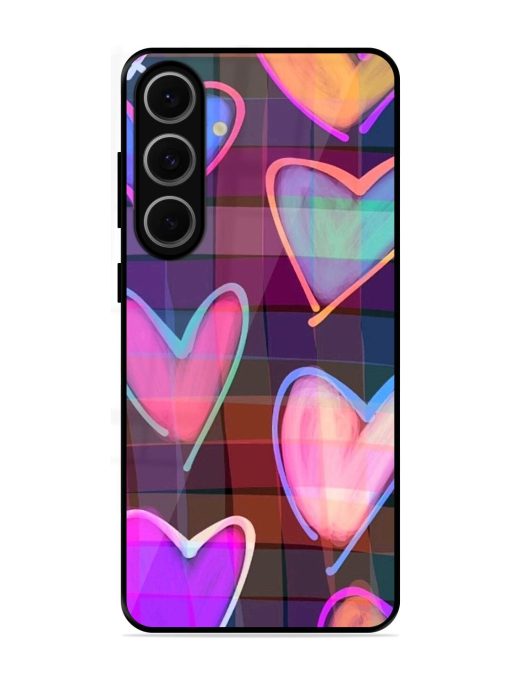 Neon Hearts Glossy Soft Edge Case for Samsung Galaxy S24 Fe (5G)