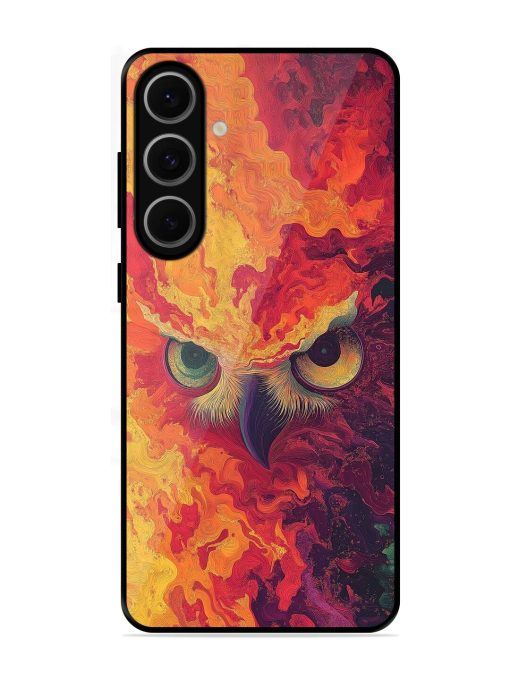 Fiery Owl Glossy Soft Edge Case for Samsung Galaxy S24 Fe (5G)