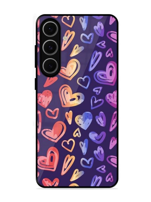 Rainbow Hearts Glossy Soft Edge Case for Samsung Galaxy S24 Fe (5G)