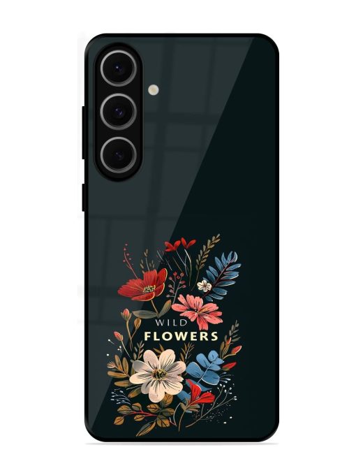 Dark Floral Glossy Soft Edge Case for Samsung Galaxy S24 Fe (5G)