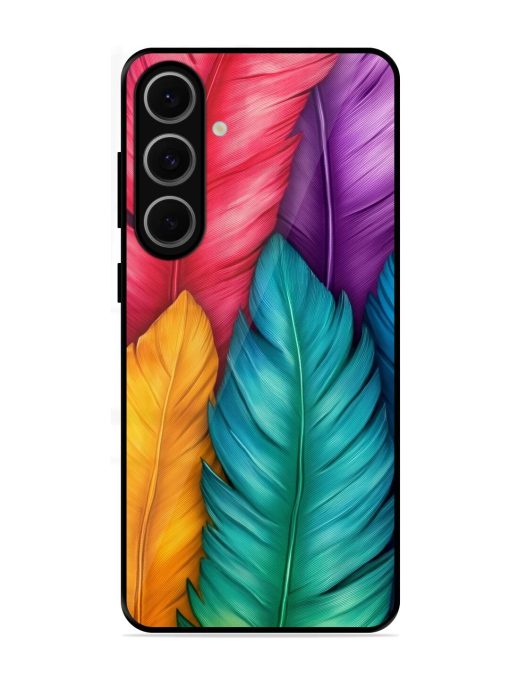 Rainbow Feathers Glossy Soft Edge Case for Samsung Galaxy S24 Fe (5G)