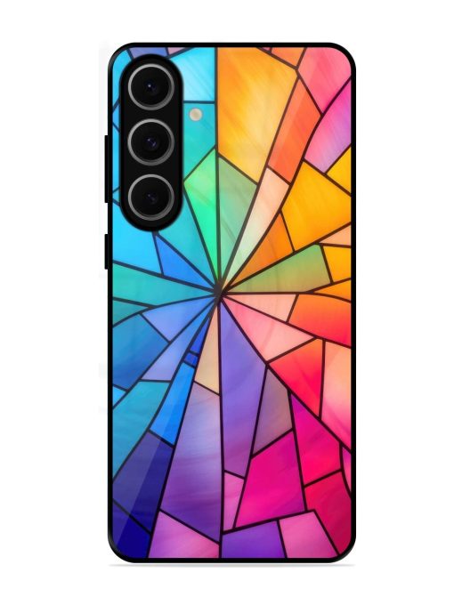 Stained Glass Kaleidoscope Of Colors Glossy Soft Edge Case for Samsung Galaxy S24 Fe (5G)