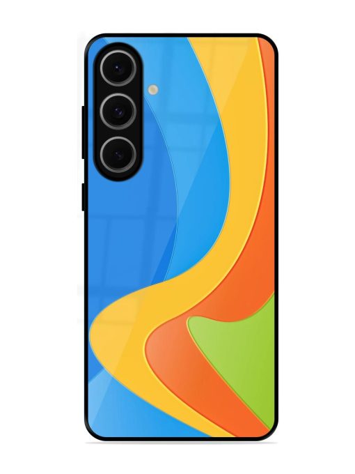 Curvy Color Cascade Glossy Soft Edge Case for Samsung Galaxy S24 Fe (5G)