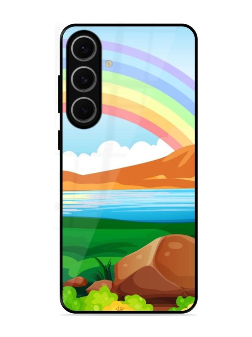 Rainbow Over The Lake Glossy Soft Edge Case for Samsung Galaxy S24 Fe (5G)