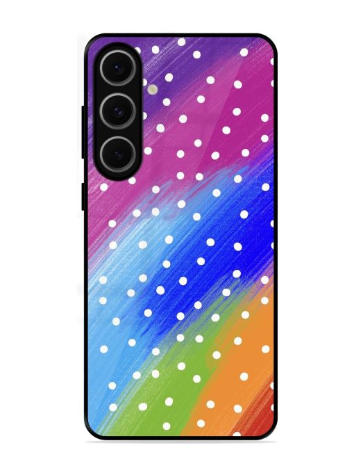 Rainbow Polka Dot Dream Glossy Soft Edge Case for Samsung Galaxy S24 Fe (5G)