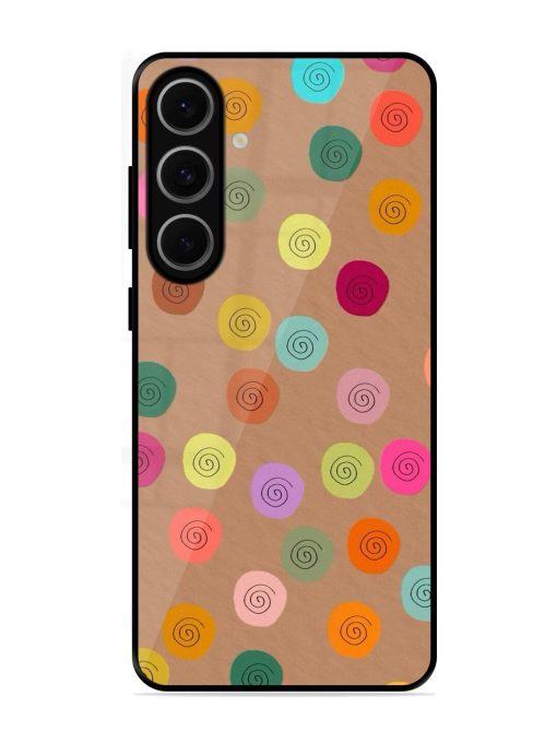 Swirly Dots On Kraft Glossy Soft Edge Case for Samsung Galaxy S24 Fe (5G)