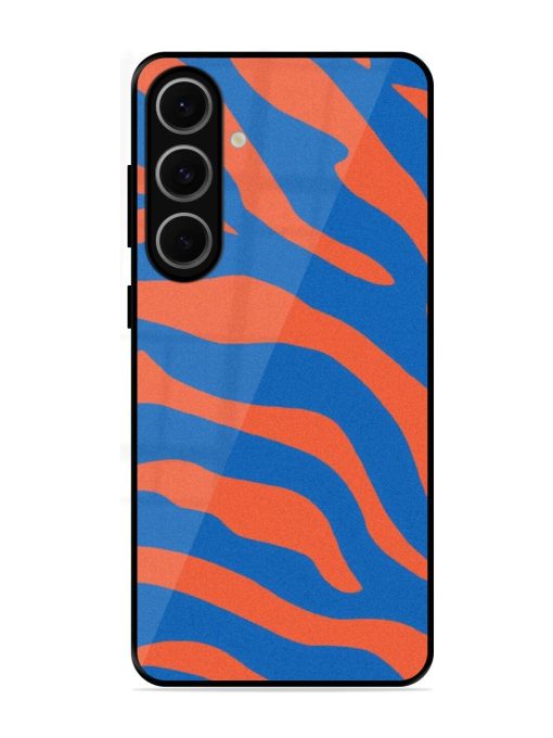 Zebra Stripes In Blue And Orange Glossy Soft Edge Case for Samsung Galaxy S24 Fe (5G)
