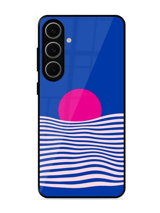 Pink Sunset Over Blue Waves Glossy Soft Edge Case for Samsung Galaxy S24 Fe (5G)