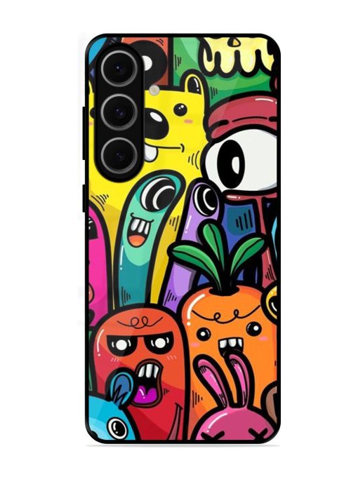 Whimsical Doodle Chaos Glossy Soft Edge Case for Samsung Galaxy S24 Fe (5G)