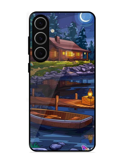 Moonlit Serenity Glossy Soft Edge Case for Samsung Galaxy S24 Fe (5G)