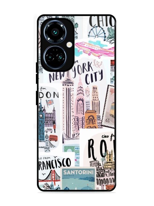 Travelogue Glossy Soft Edge Case for Tecno Camon 19 Pro (5G)
