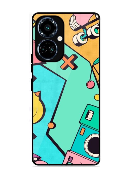 Retro Remix Glossy Soft Edge Case for Tecno Camon 19 Pro (5G)