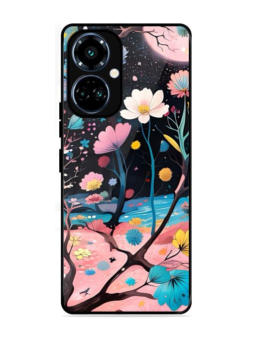 Cosmic Bloom Glossy Soft Edge Case for Tecno Camon 19 Pro (5G)