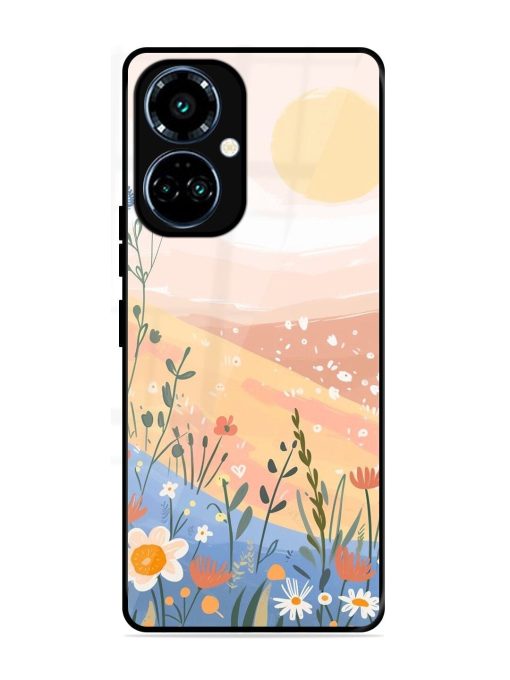 Golden Hour Blooms Glossy Soft Edge Case for Tecno Camon 19 Pro (5G) Chachhi