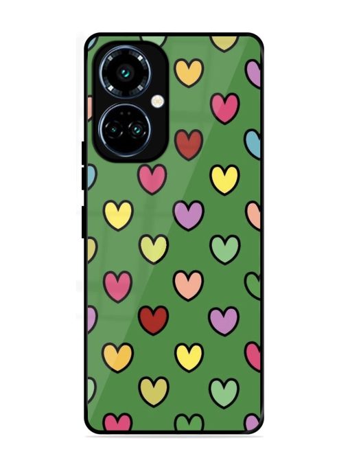 Rainbow Heart Parade Glossy Soft Edge Case for Tecno Camon 19 Pro (5G)