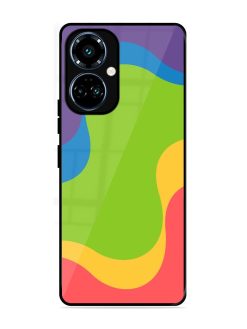 Wavy Rainbow Wonderland Glossy Soft Edge Case for Tecno Camon 19 Pro (5G)