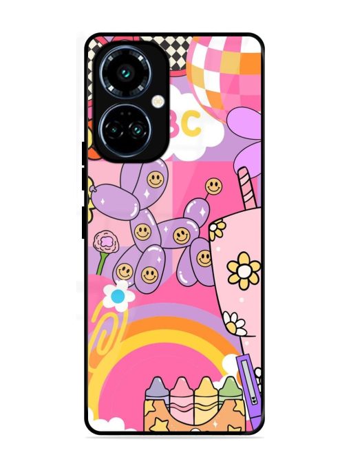 Whimsical Y2K Chaos Glossy Soft Edge Case for Tecno Camon 19 Pro (5G)
