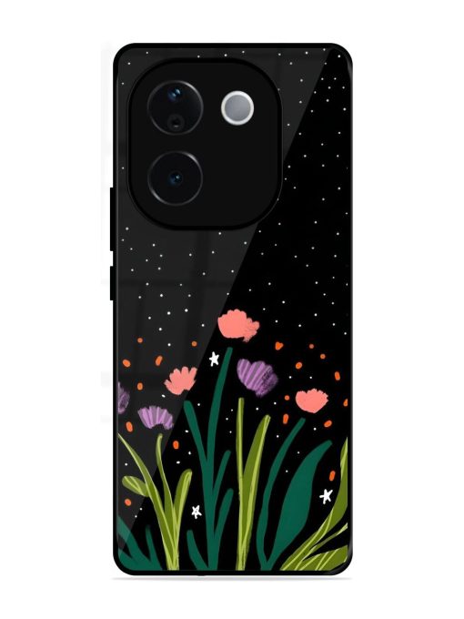 Midnight Bloom Glossy Soft Edge Case for Vivo T3 Pro (5G)