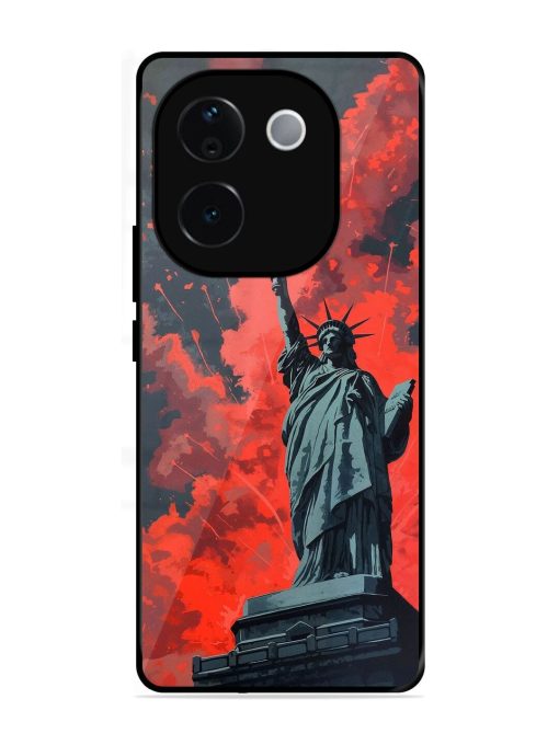 Lady Liberty'S Firework Finale Glossy Soft Edge Case for Vivo T3 Pro (5G)