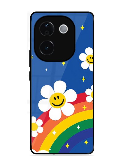 Happy Daisies And Rainbow Sky Glossy Soft Edge Case for Vivo T3 Pro (5G)