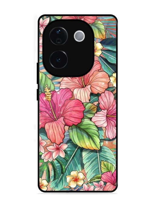 Tropical Tapestry Glossy Soft Edge Case for Vivo T3 Pro (5G)