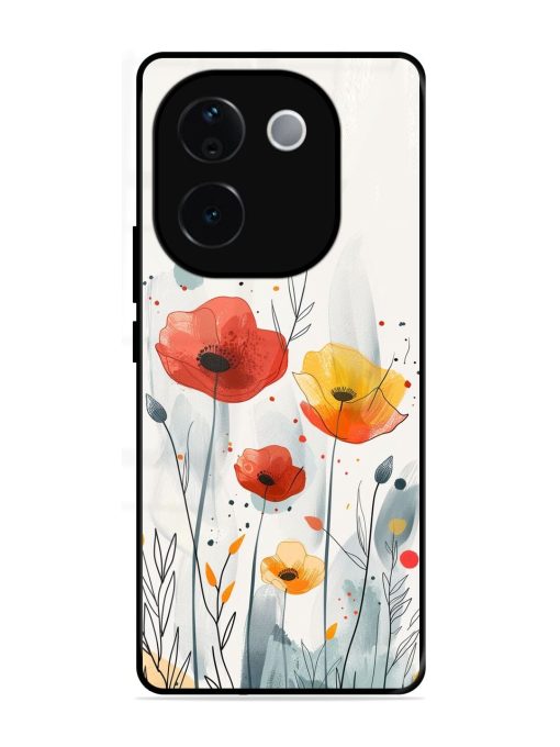 Poppy Fields Glossy Soft Edge Case for Vivo T3 Pro (5G)