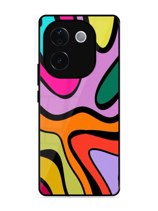 Groovy Swirls Glossy Soft Edge Case for Vivo T3 Pro (5G)