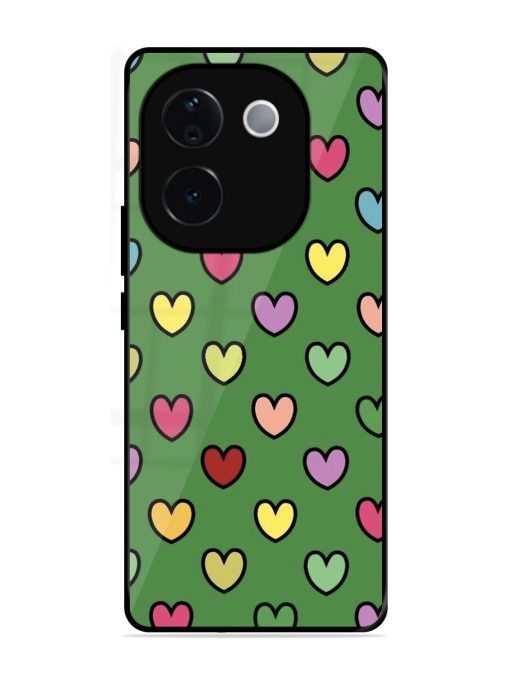 Rainbow Heart Parade Glossy Soft Edge Case for Vivo T3 Pro (5G)