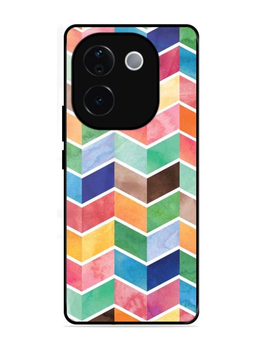 Watercolor Chevron Whimsy Glossy Soft Edge Case for Vivo T3 Pro (5G)