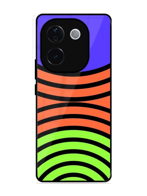 Psychedelic Stripe Symphony Glossy Soft Edge Case for Vivo T3 Pro (5G)