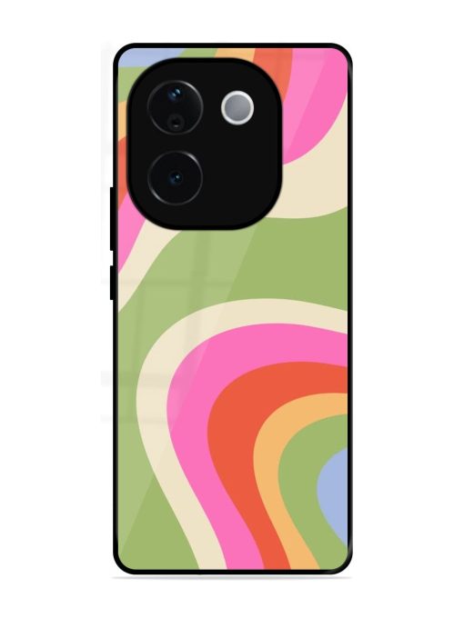 Wavy Rainbow Wonderland Glossy Soft Edge Case for Vivo T3 Pro (5G)